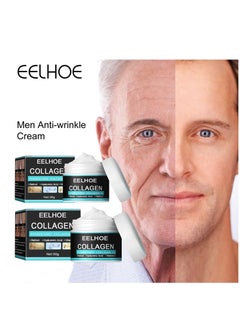 EELHOE COLLAGEN Cream, Men'S Anti-Aging Cream With 5% HYDROLYZED  COLLAGEN, Retinol, Hyaluronic Acid and Vitamin E, Hyaluronic Acid Moisturising Cream, Reduces The Appearance Of Wrinkles, Fine Lines And Dryness on the Face, Moisturising, Whitening and Nourishing 50 g  - Image 2