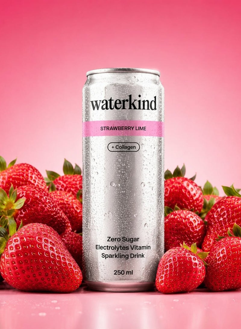 waterkind strawberry Lime Sparkling Water - 4×250ml - Image 4