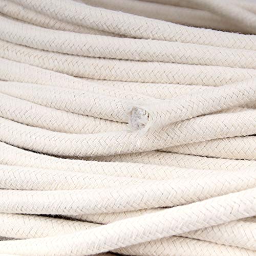 HOZEON 3/8 Inch x 164 Feet Natural Cotton Rope, White Heavy Duty Clothesline Cord Craft Knitting Thread String Wall Hanging Rope for Plant Mirror Garden DIY Decoration Hanger - Image 4