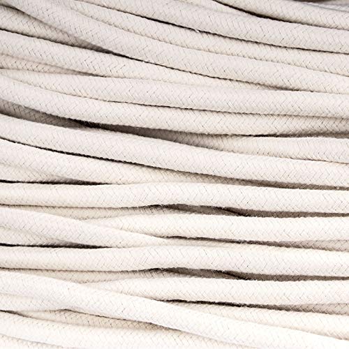 HOZEON 3/8 Inch x 164 Feet Natural Cotton Rope, White Heavy Duty Clothesline Cord Craft Knitting Thread String Wall Hanging Rope for Plant Mirror Garden DIY Decoration Hanger - Image 3