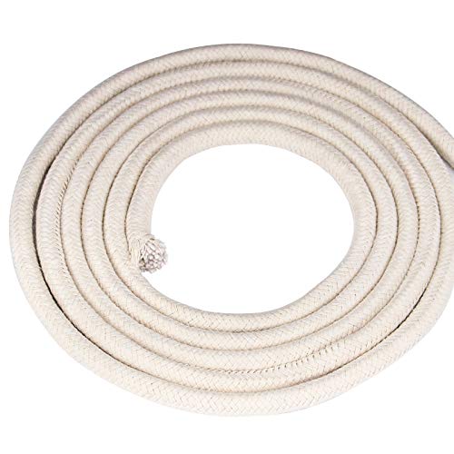 HOZEON 3/8 Inch x 164 Feet Natural Cotton Rope, White Heavy Duty Clothesline Cord Craft Knitting Thread String Wall Hanging Rope for Plant Mirror Garden DIY Decoration Hanger - Image 5