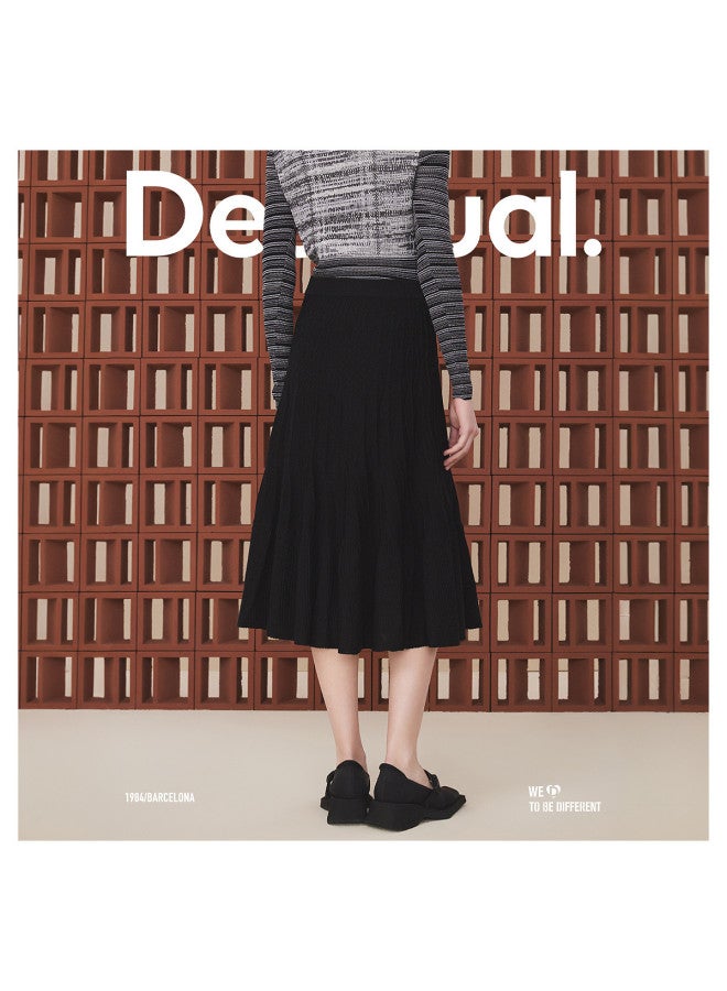 DESIGUAL Knitted A-Line Stretch Jacquard Skirt - Image 5