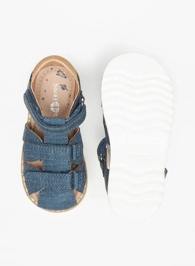 Barefeet Barefoot Textured Sandals with Hook and Loop Closure