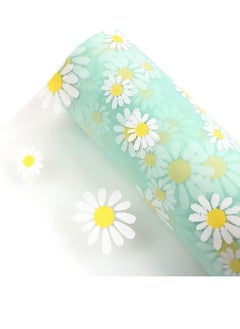 Excefore Tulle Rolls Daisy Fabric Ribbon Spool Floral Tulle for Gift Wrapping Tutu Skirts Wedding Decoration DIY Soft Fancy Tulle  - Image 1