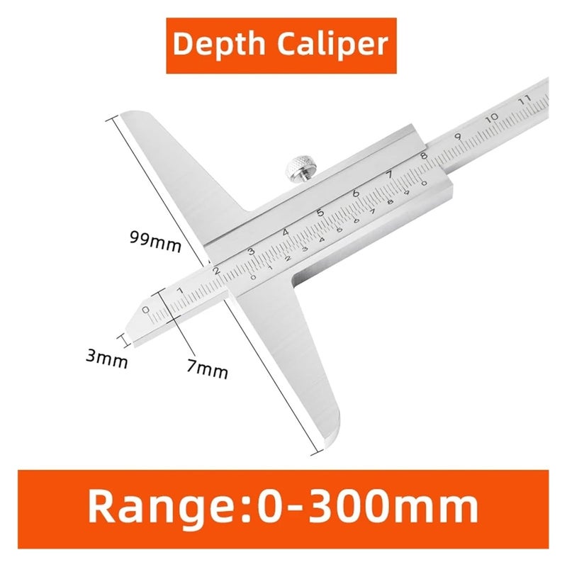 Precision Electronic Digital Caliper 0 300mm Metal Depth Gauge Woodworking Measuring Tool - Image 3