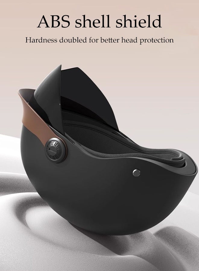 DUNISO Open Face Motorcycle Helmet with Goggles, Adjustable, Shock Resistant, Unisex - Image 4
