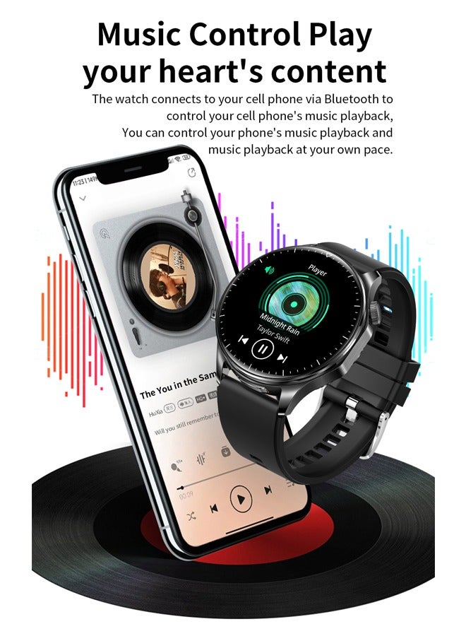 RollsTimi  Smart Watch with Earbuds,2 in 1 TWS Smartwatches,1.43" Colorful AMOLED Display Smartwatch for Android iOS,Waterproof Fitness Tracker Long Time Standby (Black) - Image 4