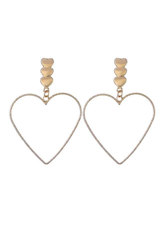 NIBEMINENT Alloy Heart Shaped Dangle Earrings  - Image 1