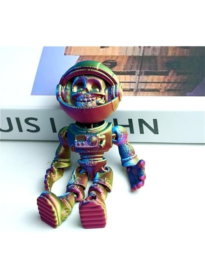3D Printed Skeleton Astronaut,Articulated Zombie Astronauts Models,Flexible Joint Figurines, 3D Printing Stuff Cheap,Stress Relief, Fidget restlessness, ADHD Toys, Surprise Fantasy Gifts - Image 1