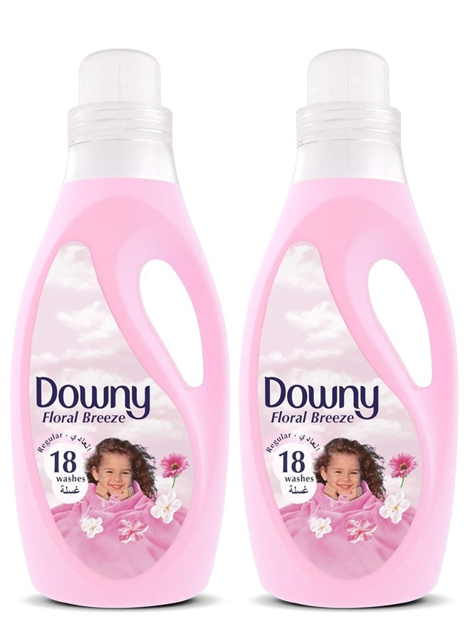 Downy Regular Fabric Softener Floral Breeze 2x2L  - Image 1