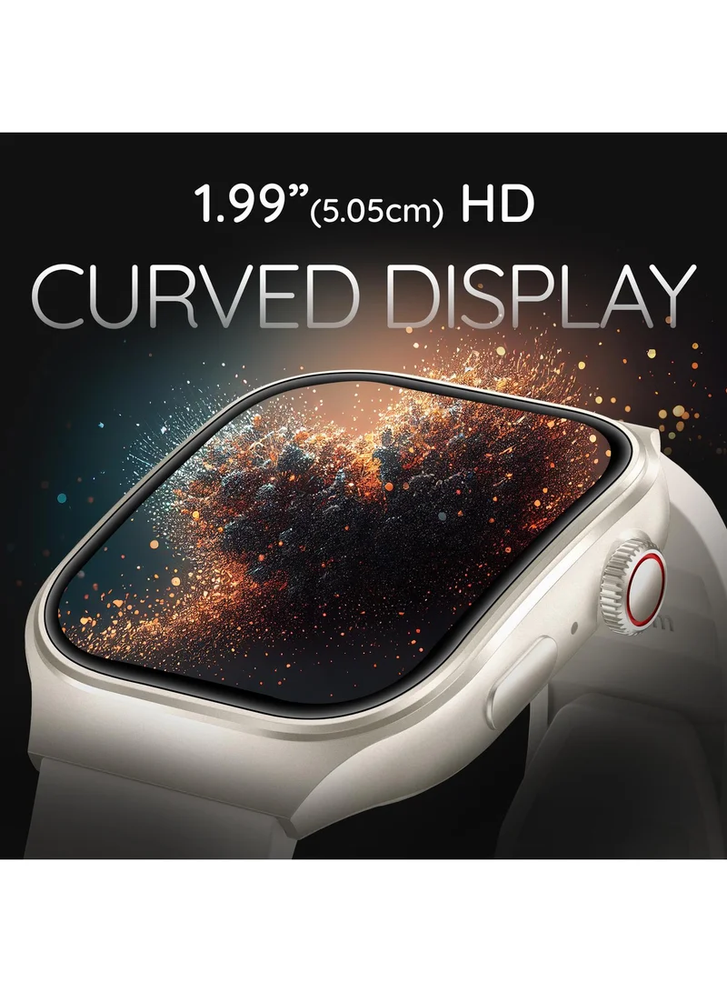 Pebble Pebbble Curve 1.99" Smartwatch for Men and Women, HD Curved Display, Bluetooth Calling, Health Suite, Multi-Sports Modes, AI Voice Assistance, Smart Calculator