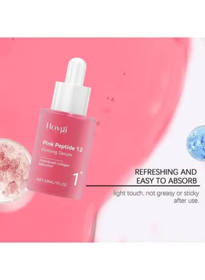 Hoygi Pink Peptide 12 Firming Serum,PDRN Serum With Salmon DNA PDRN 10,320ppm, 12 Peptides, Niacinamide, Skin glow, Hydrating, Moisturizing, Firming, Uneven Skin Tone,30ml - Image 5