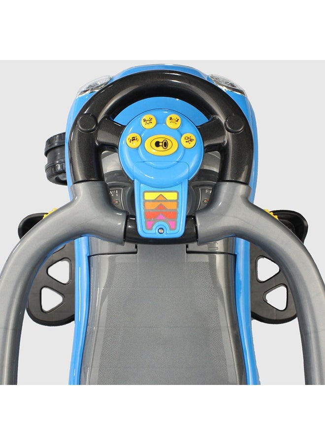 Generic - Blue 3-In-1 Sliding Car Sliding Vehicle with Removable Push Handle Protective Bar and Hidden Storage Toy Car for Children - Image 1