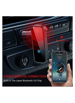 Y&D DMG Bluetooth 5.0 Receiver for Car, Noise Cancelling AUX Adapter, 3.5mm Jack Aux Receiver, 2-in-1 Wireless Transmitter Suitable, Speakers/Headphones/Car/PC  - Image 3