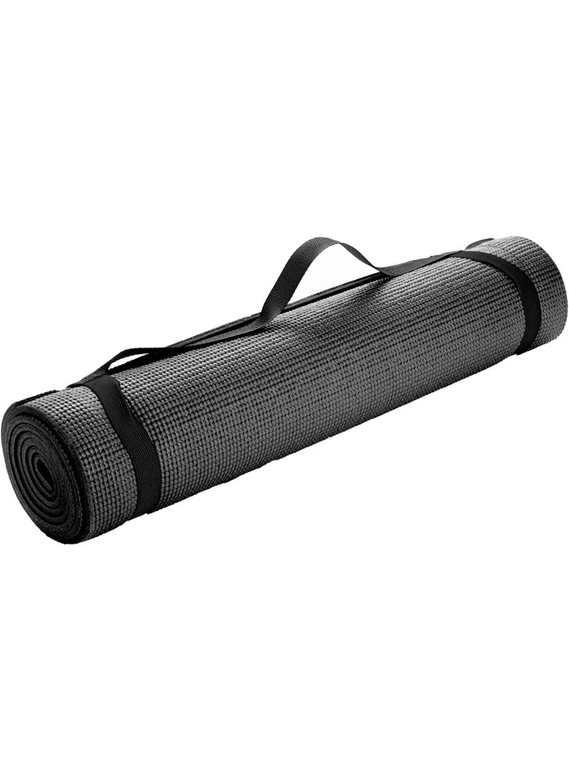 Mind Reader All Purpose Extra Thick Yoga Fitness & Exercise Mats with Carrying Strap, High Density Anti-Tear  - Image 1
