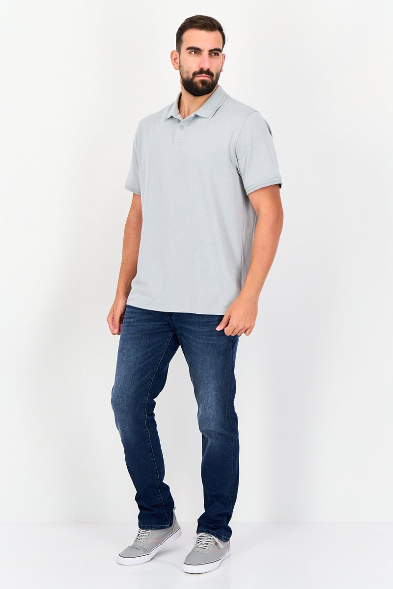 Member's Mark Men Classic Fit Heather Short Sleeve Polo Shirt, Grey - Image 4