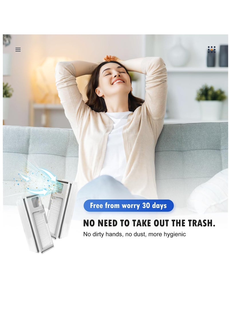 4 Pack Disposable Dust Bags With HEPA Filter for NARWAL Freo X Ultra Robot Vacuum, 1L Large Dust bag - Image 5