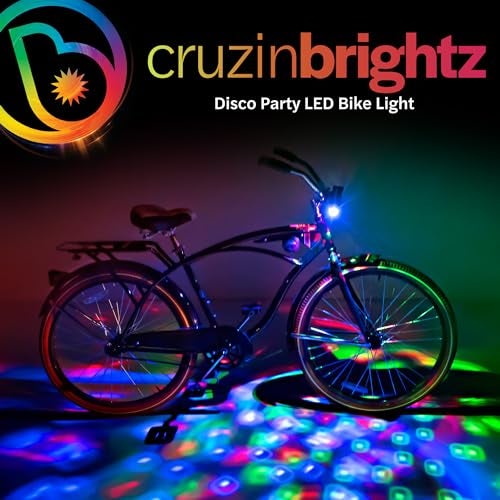 Brightz Disco Bike Lights LED Bicycle Lights RGB Burning Man Lights BMX Bike Accessories Bike Decorations Bike Light Bike Lights Kids Burning Man Bike Lights Bicycle Accessories Men Women Boys Girls - Image 2