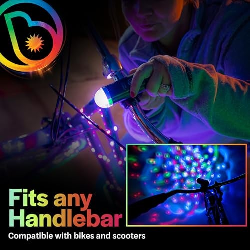 Brightz Disco Bike Lights LED Bicycle Lights RGB Burning Man Lights BMX Bike Accessories Bike Decorations Bike Light Bike Lights Kids Burning Man Bike Lights Bicycle Accessories Men Women Boys Girls - Image 4
