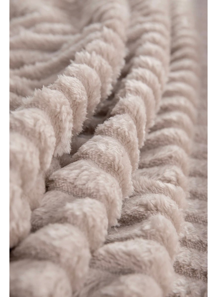 Favora Linda 2 Piece Single Blanket Set - Mink  - Image 5