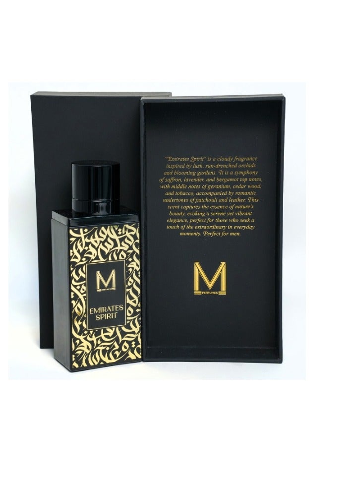 VM PERFUMES Emirates Spirit Eau de Parfum for Men 100ml – Saffron, Lavender, Tobacco & Patchouli with Leather and Cedarwood - Image 3