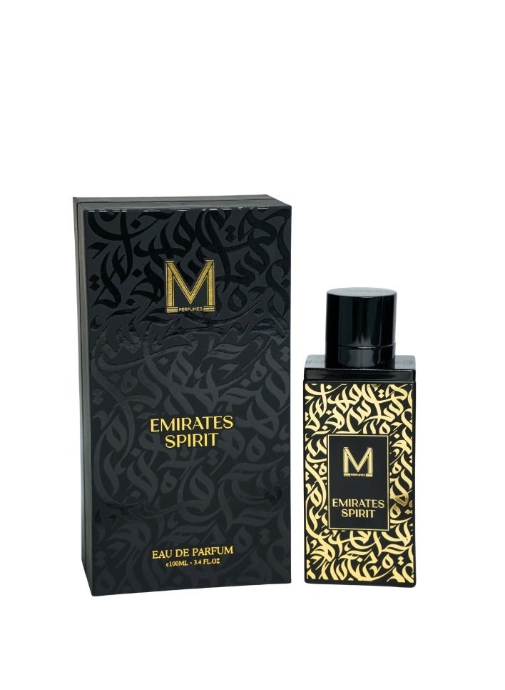 VM PERFUMES Emirates Spirit Eau de Parfum for Men 100ml – Saffron, Lavender, Tobacco & Patchouli with Leather and Cedarwood - Image 1