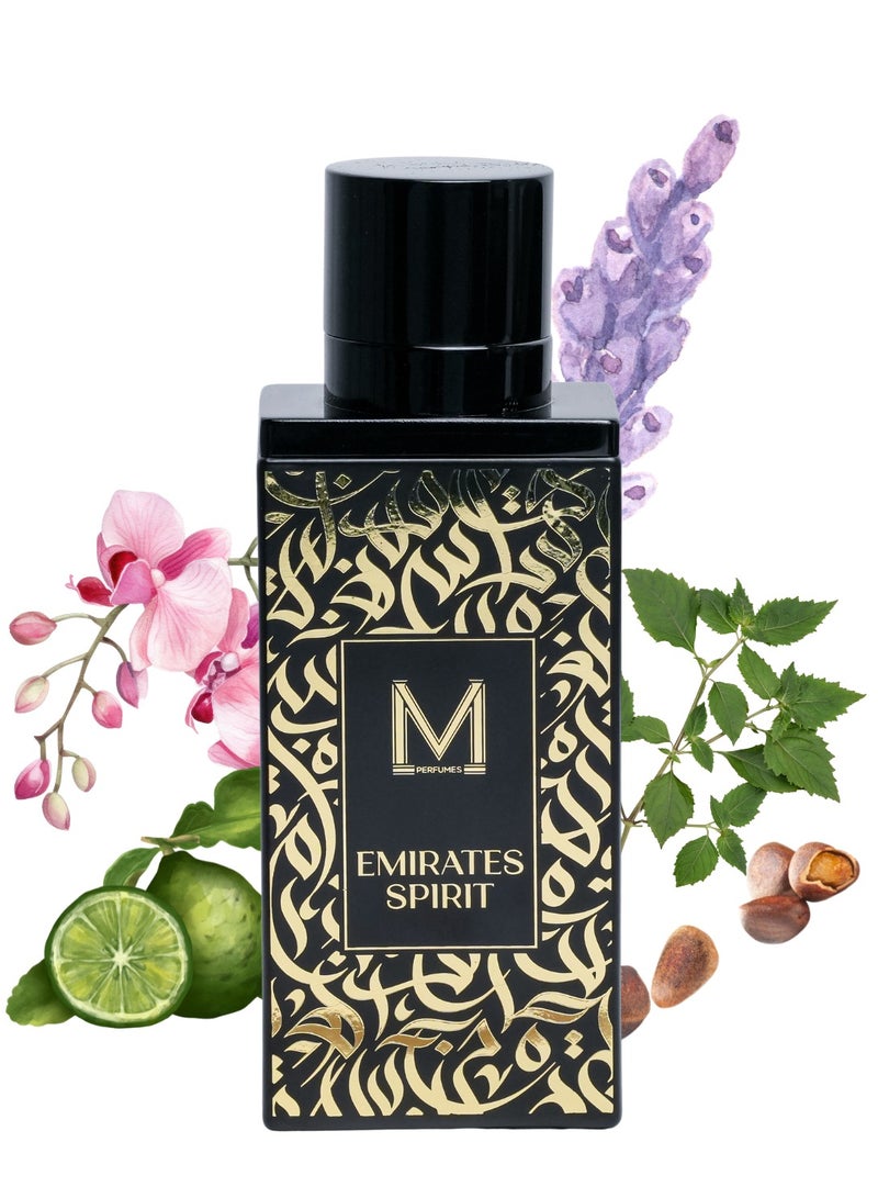 VM PERFUMES Emirates Spirit Eau de Parfum for Men 100ml – Saffron, Lavender, Tobacco & Patchouli with Leather and Cedarwood - Image 2