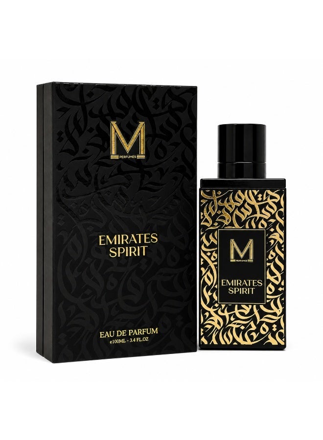 VM PERFUMES Emirates Spirit Eau de Parfum for Men 100ml – Saffron, Lavender, Tobacco & Patchouli with Leather and Cedarwood - Image 1