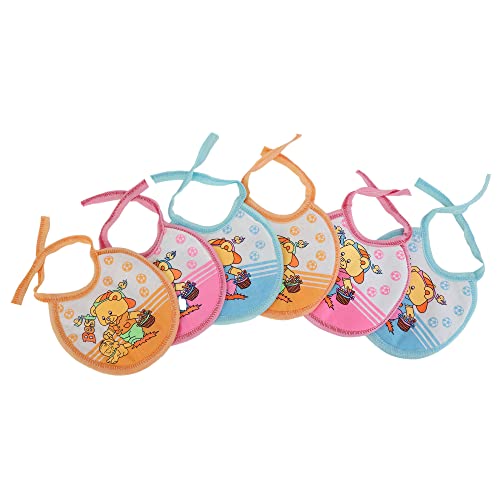 Da Anushi Soft Cotton Washable & Reusable Multicolor Absorbing/Comfortable and Easily Adjustable Feeding Bibs In Apron Style For Babies,Toddlers,Infants - Image 5