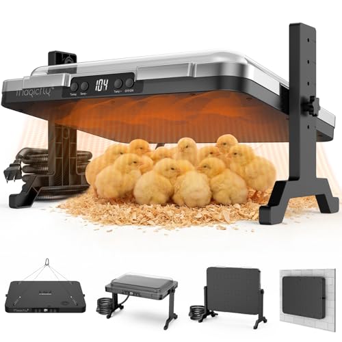 Magicfly Brooder Plate for Chicks, Magicfly 200W Adjustable Chick Brooder Heater with Temp & Timer, UL-Compliant Safe Design, Radiant Brooding Box Coop Warmer with Remote Control & Cover for Ducklings Poults - Image 1