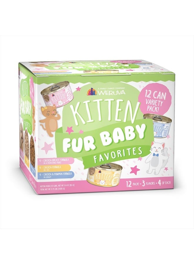 Weruva قطط صغيرة، مجموعة متنوعة من المفضلات، علبة 3 أونصات (عبوة من 12) - Image 1