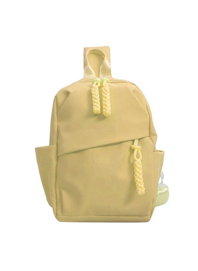 Generic Casual Backpack with Shoulder Straps - Beige 