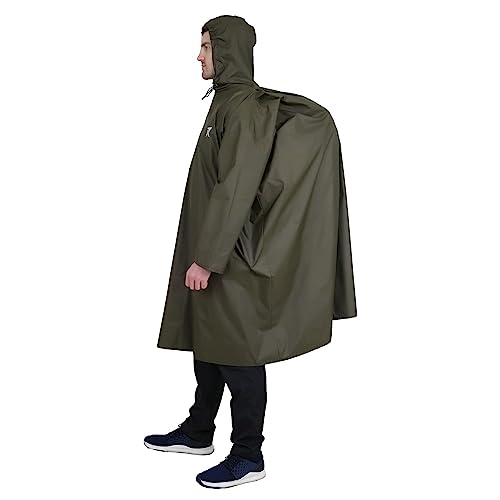 ROCKSPORT Unisex Hooded Rain Poncho for Adult,Waterproof, lightweight,Reusable& Packable, One Size Fits Most, Free Size - Image 1