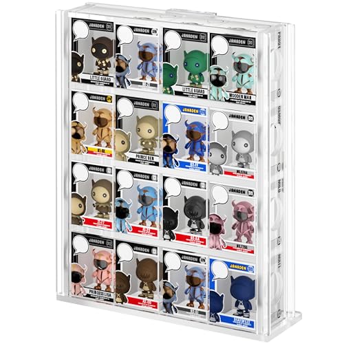 Janaden Acrylic Bitty Display Protector Case Compatible with Funko Bitty Pop, Clear Bitties Figure Collection Display Stand, 4 Tiered Mini Figurines Shelf for Bittys Collectible, Miniature Figures Storage Box - Image 1
