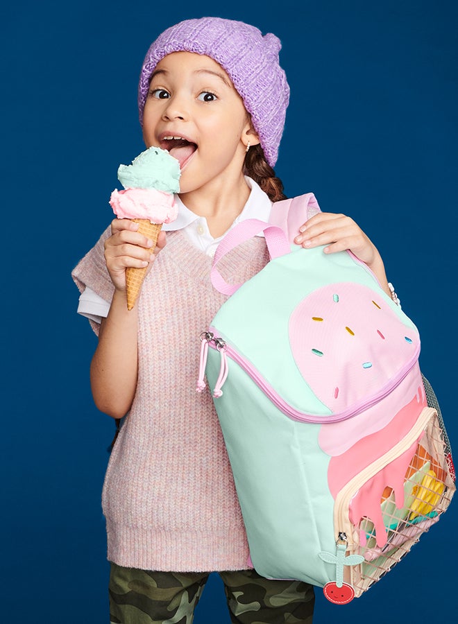 Skip Hop Spark Style Big Backpack - Ice Cream - Spacious Kids Backpack with Personality - Image 3