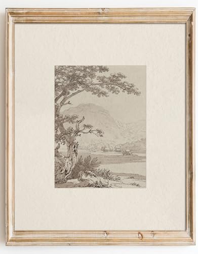 Kizbok Neutral Wall Art Prints Decor Vintage Landscape Sketches Canvas Prints, Rustic Landscape Oil Painting Art Pictures for Bedroom, Farmhouse Wall Decor for Bathroom Bedroom Gallery Home(8" x 10"-UNFRAMED) - Image 1