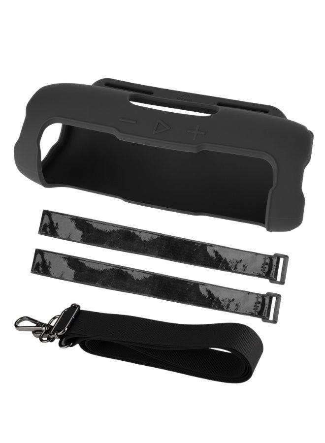 Silicone Protective Case for JBL Flip7 Speaker Portable Bike/Golf Cart Pole Mount Strap Holder Shockproof  Wear-Resistant Outdoor Compatible