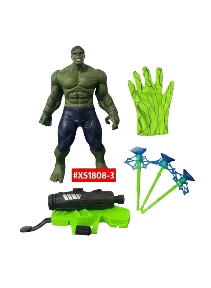 بريميم مجموعة ألعاب شخصية هالك من أفنجرز مارفل ألاينس مع قفازات الأبطال الخارقين وملحقات المعركة للأطفال - Image 1