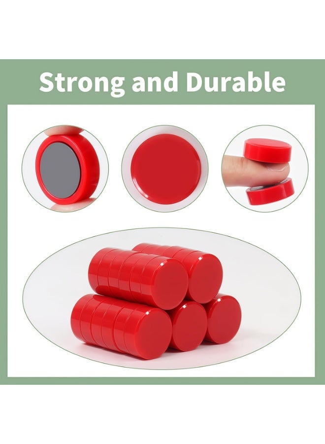Fridge Magnets 80Pcs Red, Round Small Refrigerator Magnets for Kitchen, Whiteboard, Locker & Office Organization, DIY Craft Magnets for Home & Classroom Decoration - Image 2