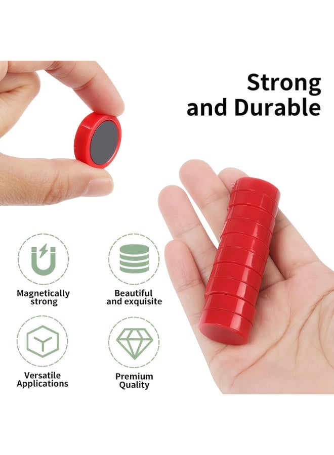 Fridge Magnets 80Pcs Red, Round Small Refrigerator Magnets for Kitchen, Whiteboard, Locker & Office Organization, DIY Craft Magnets for Home & Classroom Decoration - Image 4