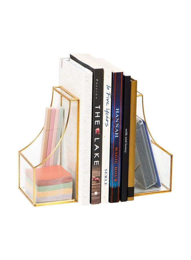 مايند ريدر فواصل كتب مزخرفة بتصميم قارئ الأفكار، عصرية، للكتب والمجلات، ديكور مكتبي، معدنية، طقم من قطعتين، ذهبي - Image 4