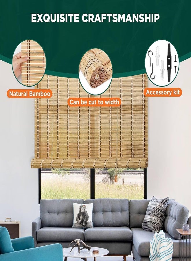 ستائر من الخيزران، ستائر من الخيزران للنوافذ الداخلية، ستائر من الخيزران سهلة التركيب، ستائر رول من الخيزران للاستخدام الداخلي والخارجي، مقاسات حسب الطلب، ستائر من الخيزران للنوافذ الداخلية - Image 3
