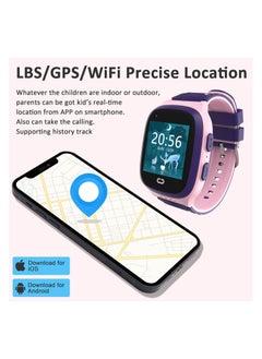 FARROBIZZ 4G Kids Smart Watches Girls with GPS Tracker & Video Calling Kids Cell Phone Watch for Girls Age 5-12, One-Key SOS Call Voice Chat Camera Alarm Clock Touch Screen Smart GPS Tracker for Kids Gift(Pink)  - Image 4