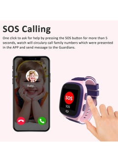 FARROBIZZ 4G Kids Smart Watches Girls with GPS Tracker & Video Calling Kids Cell Phone Watch for Girls Age 5-12, One-Key SOS Call Voice Chat Camera Alarm Clock Touch Screen Smart GPS Tracker for Kids Gift(Pink)  - Image 5