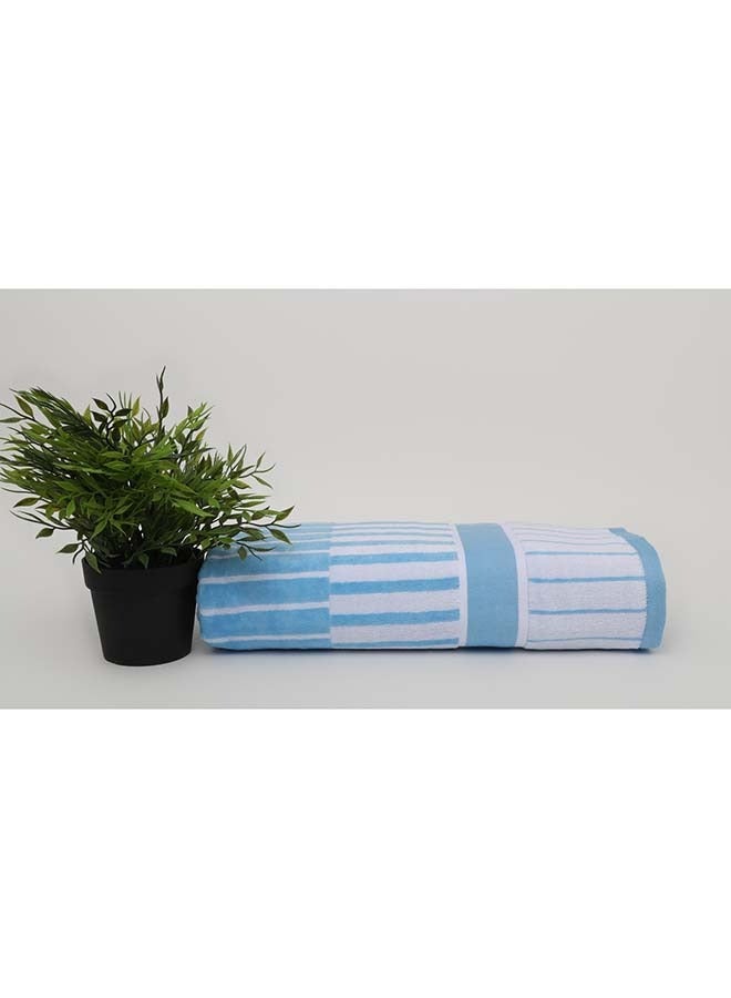 White Rose Towel SPRING COLLECTION S - 450 GSM - 100% Cotton Velour - Bath Sheet 80x160 cm -MultiColour - Modern Stripe Design - Luxury Touch - Extra Absorbent  - Image 1
