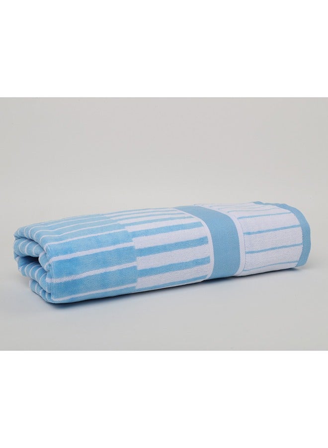 White Rose Towel SPRING COLLECTION S - 450 GSM - 100% Cotton Velour - Bath Sheet 80x160 cm -MultiColour - Modern Stripe Design - Luxury Touch - Extra Absorbent  - Image 2