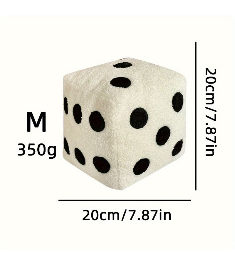 Gray Dice Shaped Pillow for Home Decor Couch Cushion Family Fun - Image 4