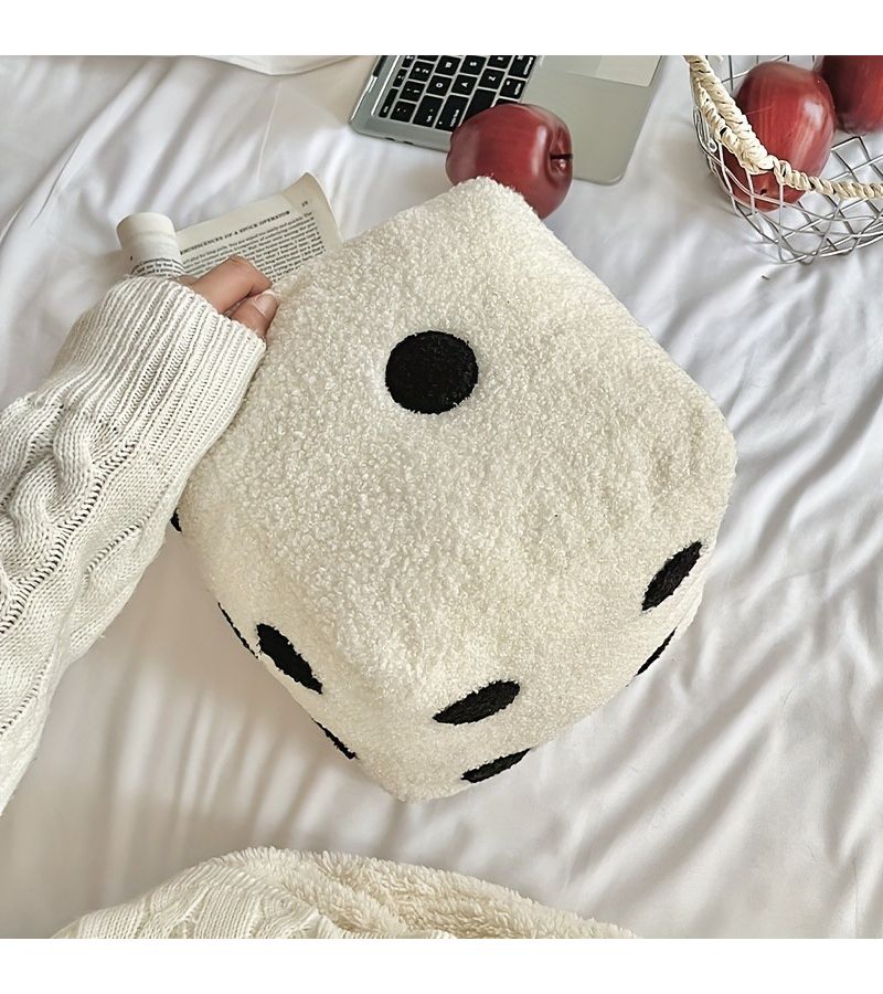 Gray Dice Shaped Pillow for Home Decor Couch Cushion Family Fun - Image 2