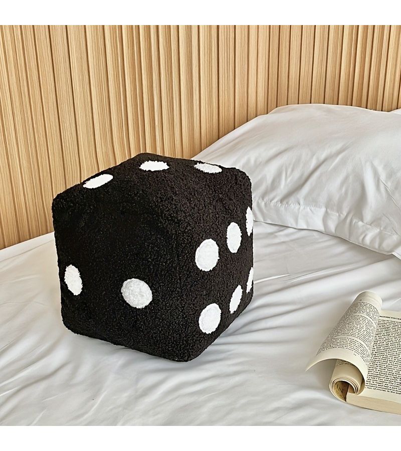 Gray Dice Shaped Pillow for Home Decor Couch Cushion Family Fun - Image 5