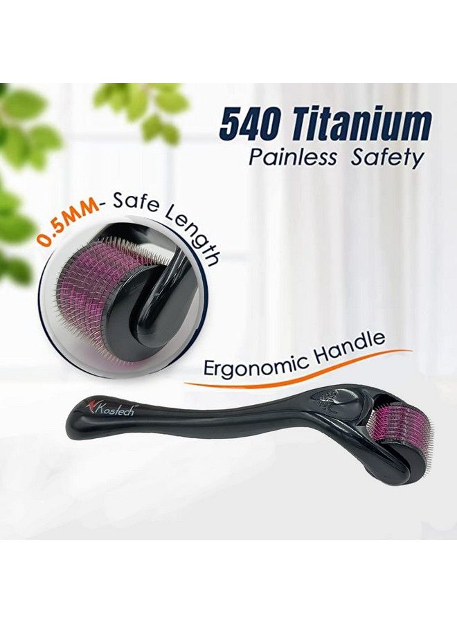 Kostech رولر ديرما (Kdr) مع 540 إبرة من سبيكة التيتانيوم (0.5 مم) لإزالة التجاعيد المضادة للشيخوخة وحب الشباب وإزالة الندبات - Image 1